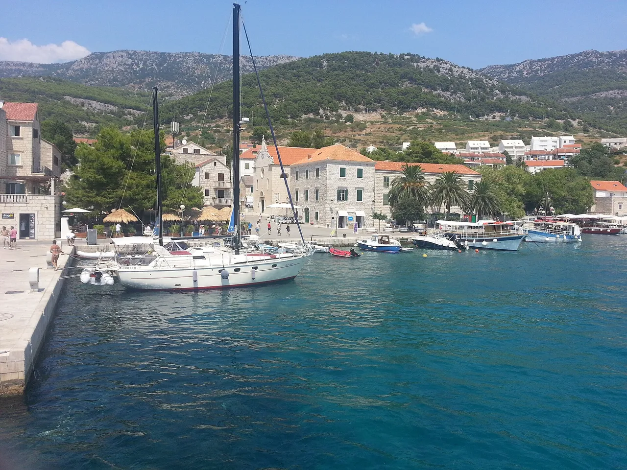 The harbour in Bol below Vidova gora